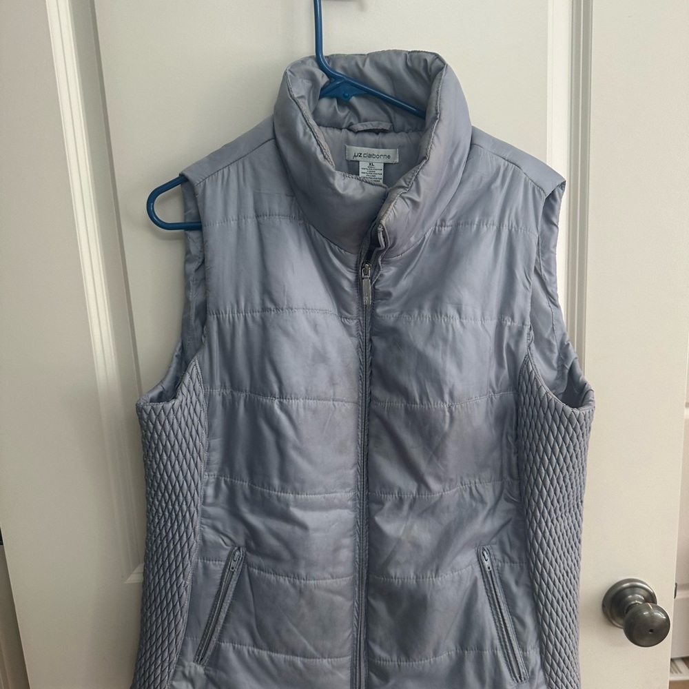 Women's Gray Puffer Vest by Lands' End